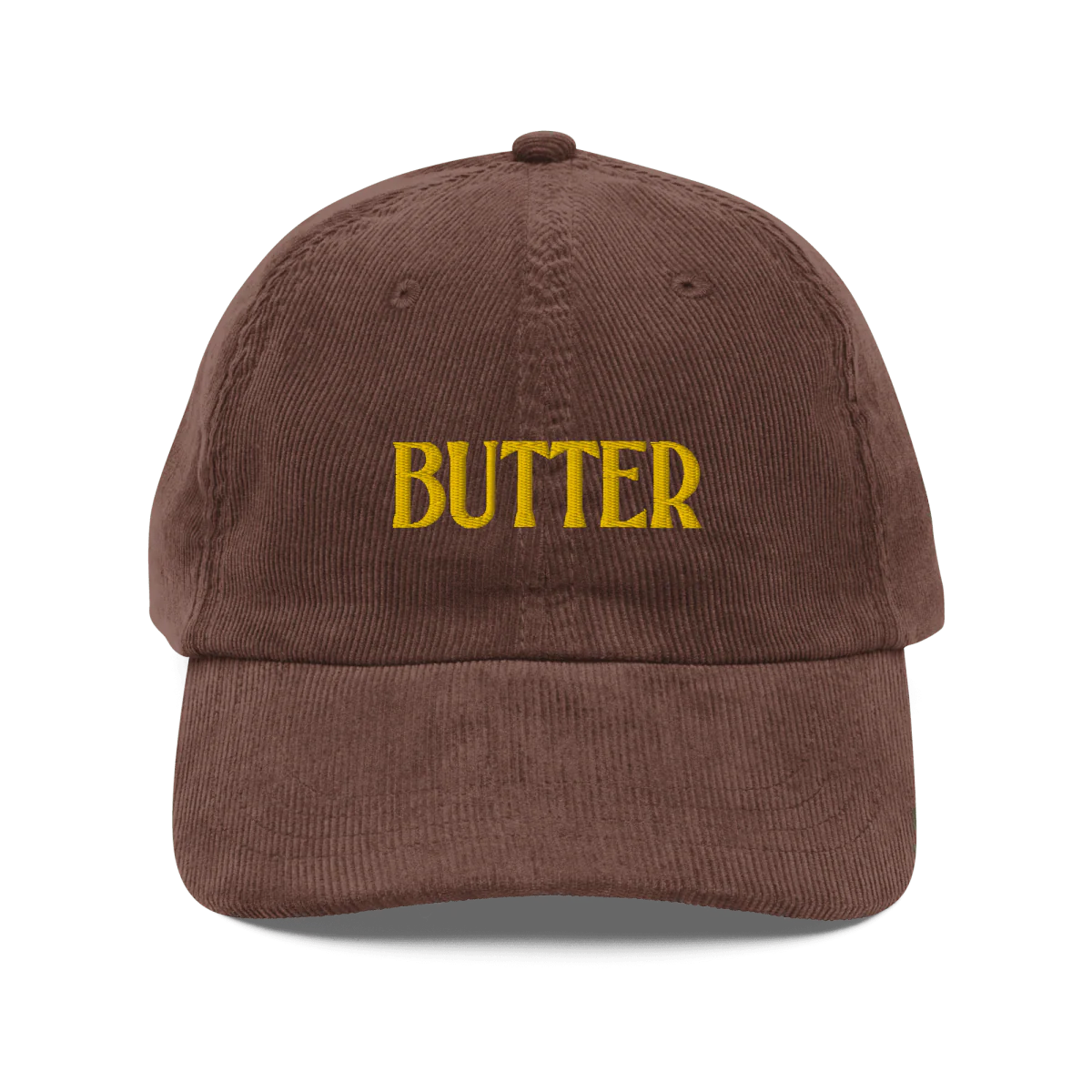 BUTTER Embroidered Courduroy Hat - Image 3