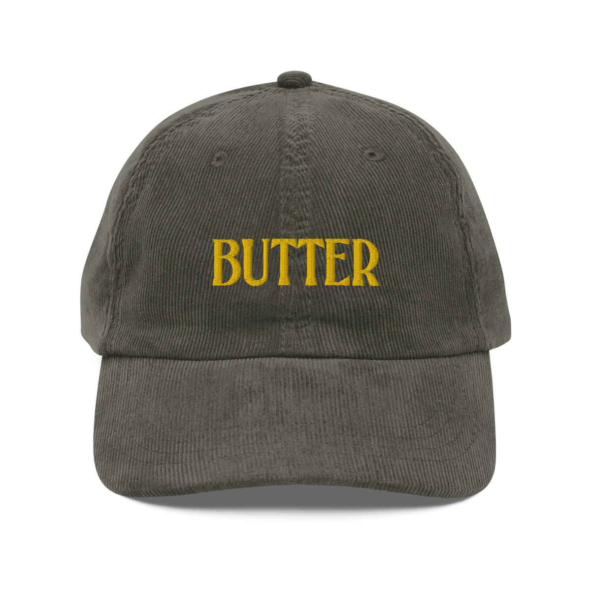 BUTTER Embroidered Courduroy Hat - Image 4