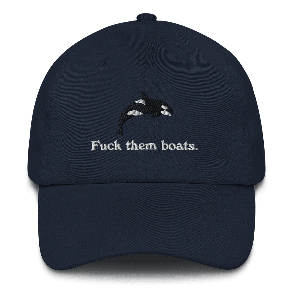 Fuck Them Boats - The Original Embroidered Orca Whale Hat - Image 3