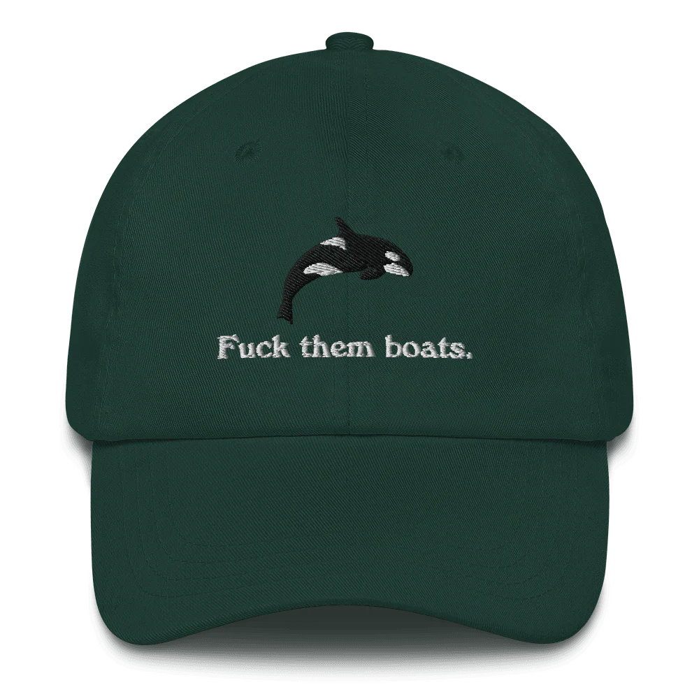 Fuck Them Boats - The Original Embroidered Orca Whale Hat - Image 5