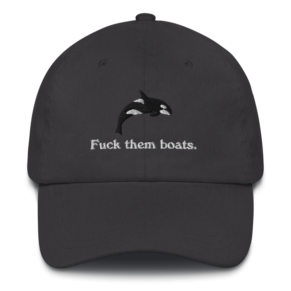 Fuck Them Boats - The Original Embroidered Orca Whale Hat - Image 6