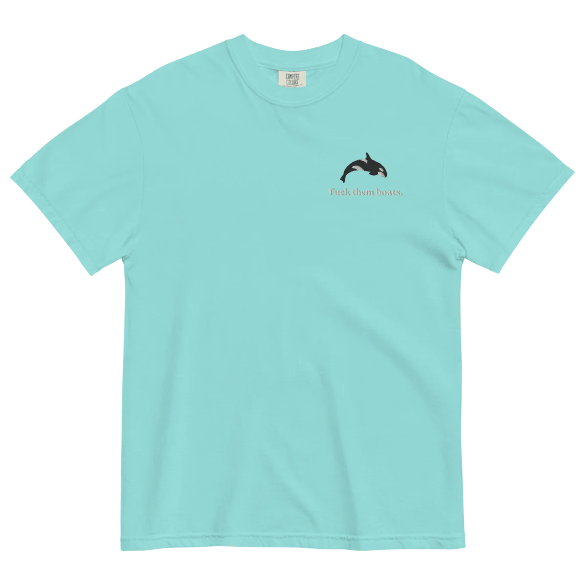 Fuck them boats. Orca Whale T-shirt - Image 9