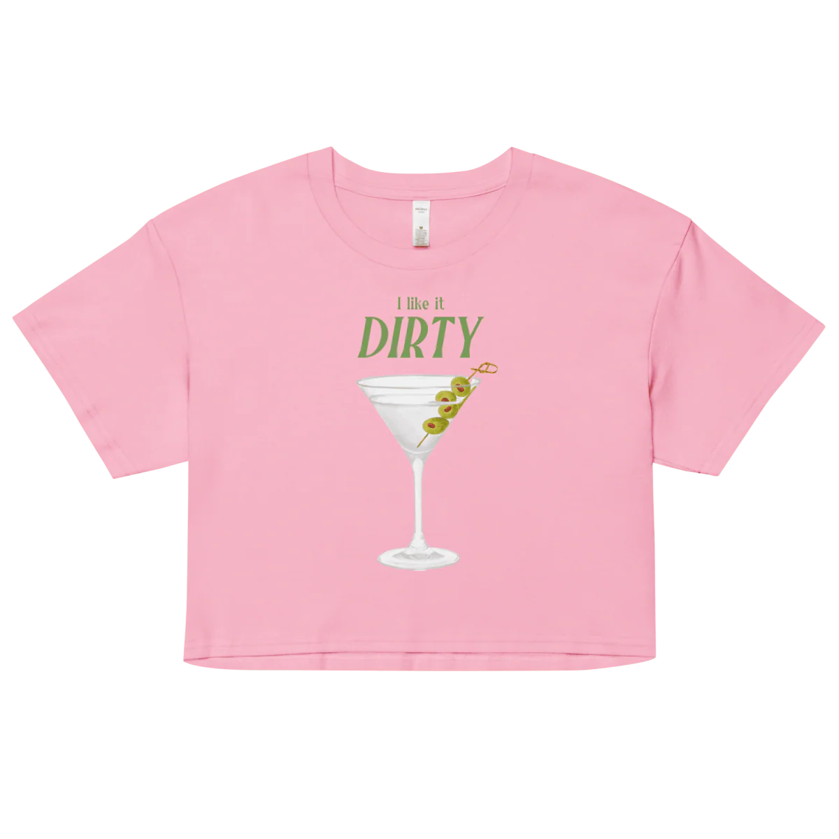 I Like It Dirty Martini Crop Top - Image 3