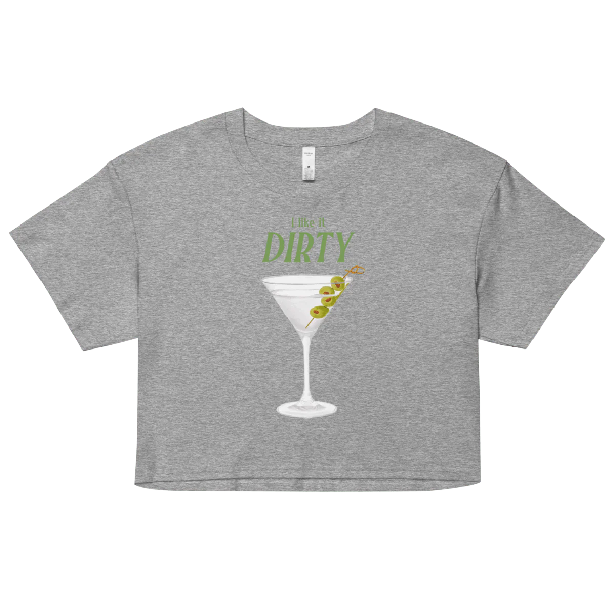 I Like It Dirty Martini Crop Top - Image 5