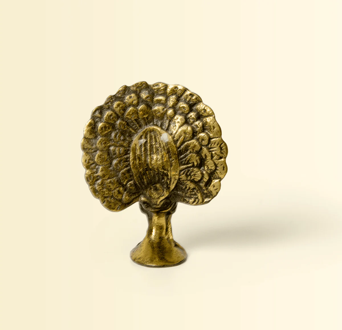 Vintage Brass Peacock Paperweight - Image 3