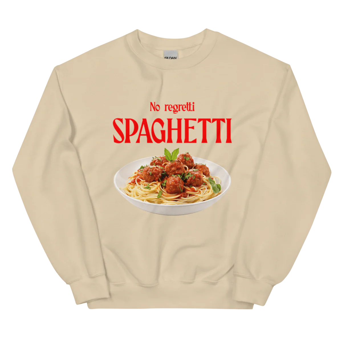 No Regretti Spaghetti 🍝 Sweatshirt - Image 3