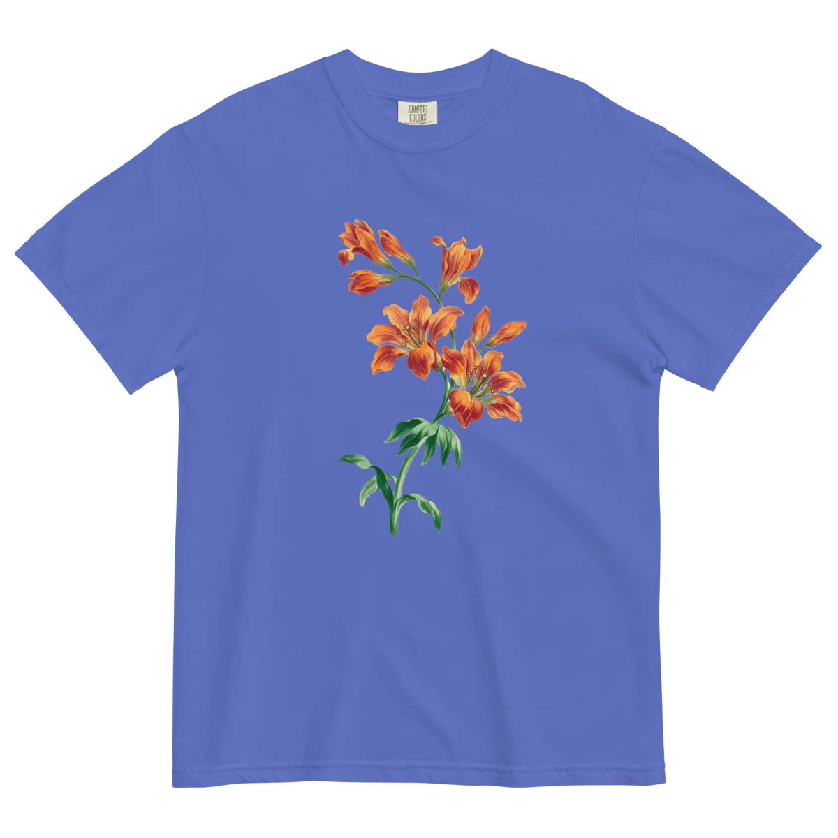 Orange Tiger Lily Flower Shirt - Image 10