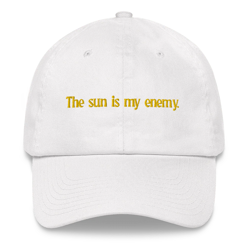 The sun is my enemy. Embroidered Hat - Image 5