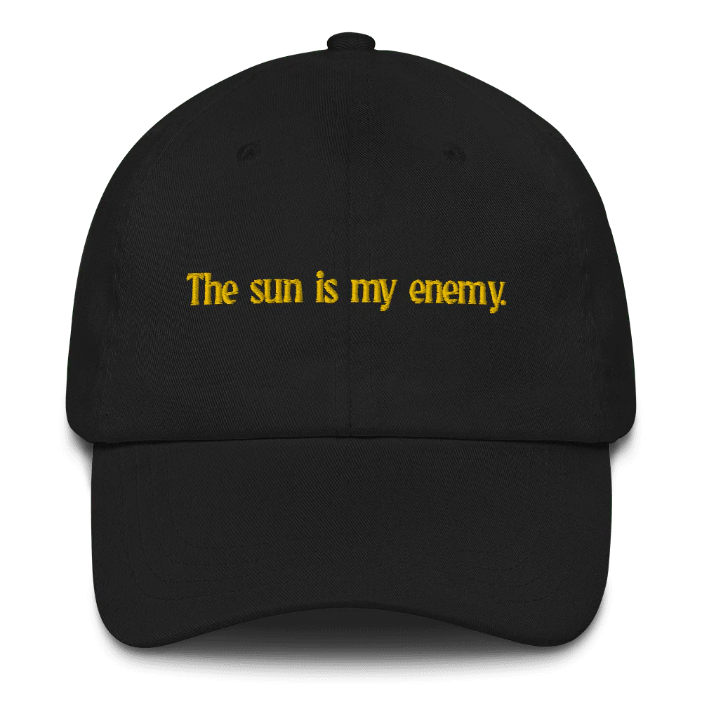 The sun is my enemy. Embroidered Hat - Image 6